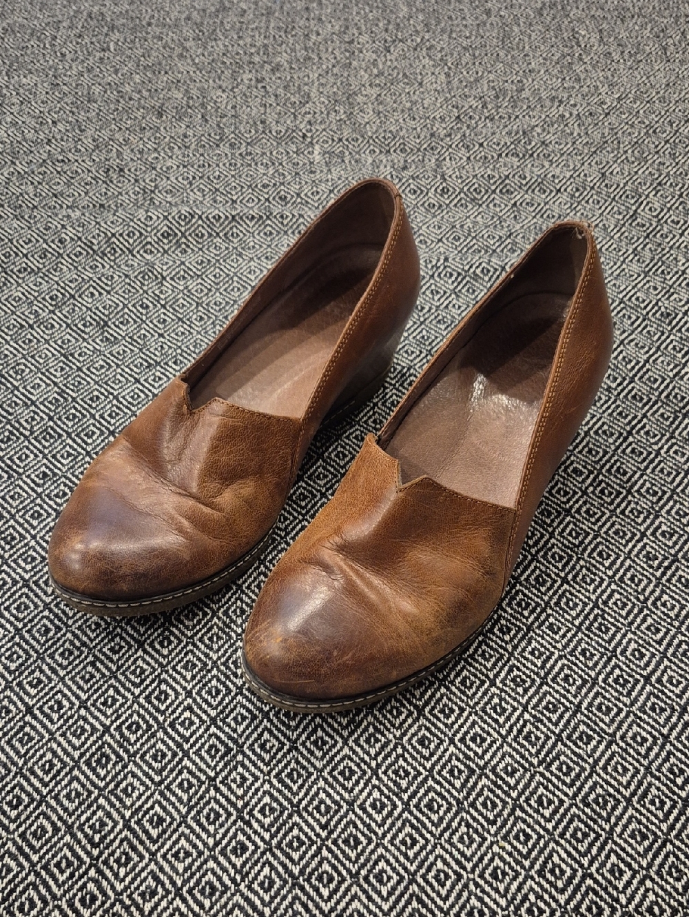 Dansko Women's Liliana Leather Wedge Loafers Slip On Shoes Size 8 (38)